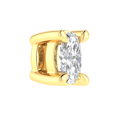 Diamond Oval Necklace with 0.25ct Diamonds in 9K Yellow Gold