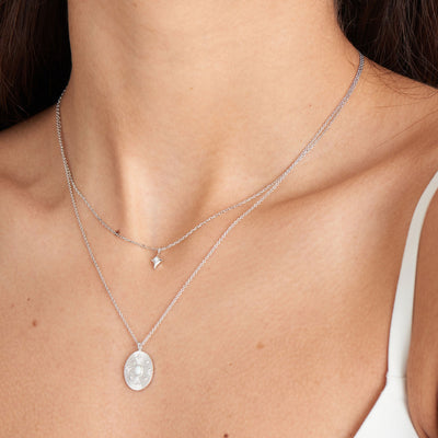 Ania Haie Silver Scattered Stars Kyoto Opal Disc Necklace