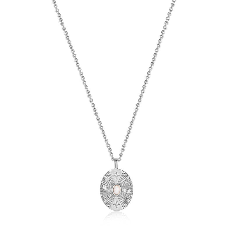 Ania Haie Silver Scattered Stars Kyoto Opal Disc Necklace