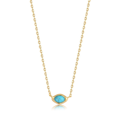 Ania Haie Gold Turquoise Wave Necklace