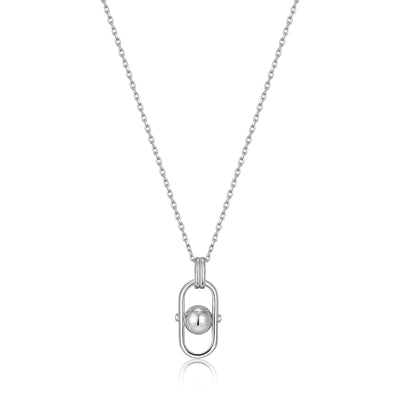 Ania Haie Silver Orb Link Drop Pendant Necklace