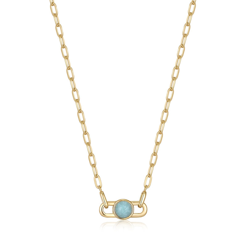 Ania Haie Gold Orb Amazonite Link Necklace