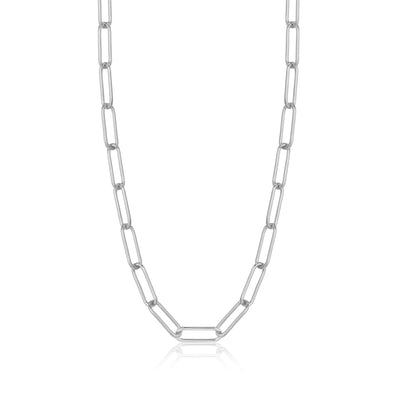 Ania Haie Silver Paperclip Chunky Chain Necklace