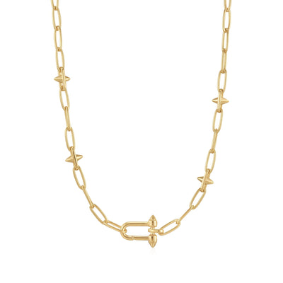 Ania Haie Gold Stud Link Charm Necklace