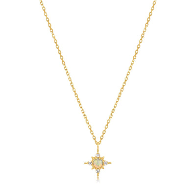 Ania Haie 14kt Gold Opal and White Sapphire Star Necklace