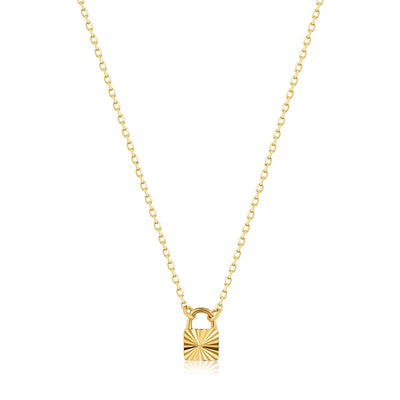 Ania Haie 14kt Gold Padlock Necklace