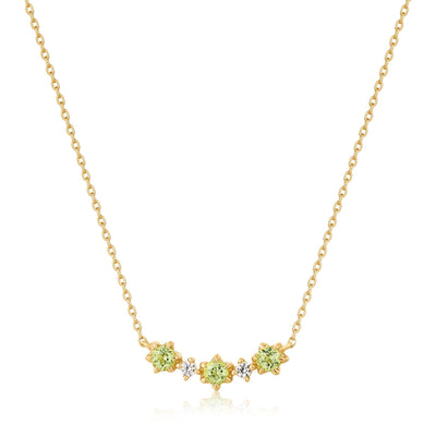 Ania Haie 14kt Gold Peridot and White Sapphire Necklace