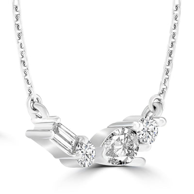 0.25ct HI I1 Diamond Necklace 45cm in 9K White Gold