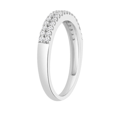 Diamond Ring with 0.25ct Diamonds in 9K White Gold