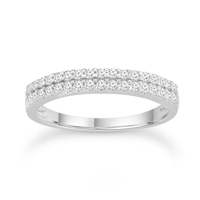 Diamond Ring with 0.25ct Diamonds in 9K White Gold