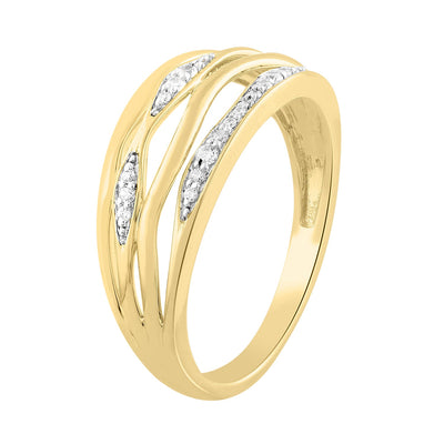 Diamond Ring with 0.12ct Diamonds in 9K Yellow Gold