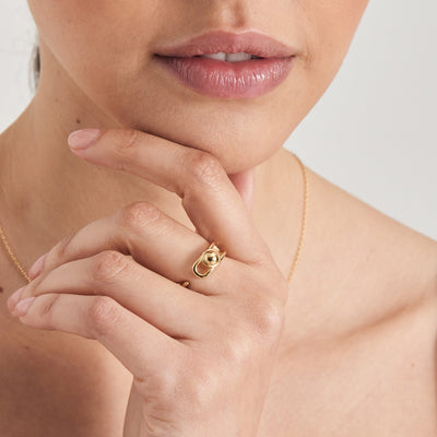 Ania Haie Gold Orb Claw Adjustable Ring