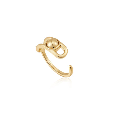 Ania Haie Gold Orb Claw Adjustable Ring