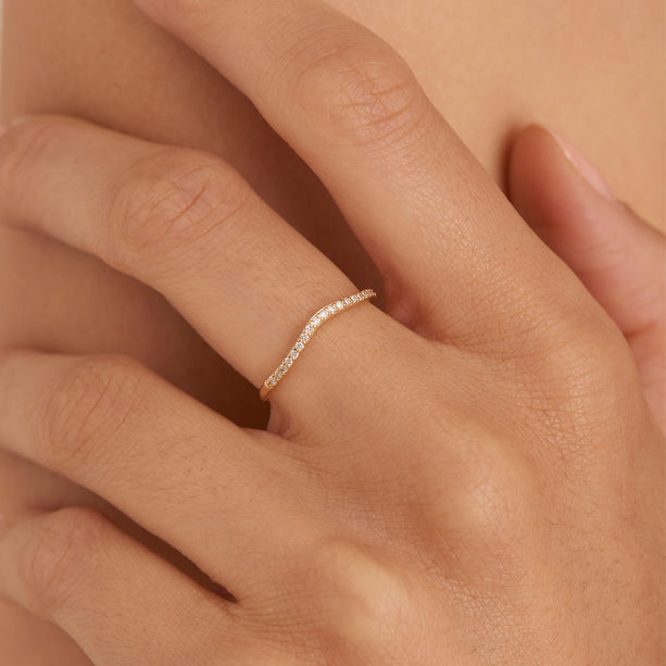 Ania Haie 14kt Gold Magma Diamond Ring