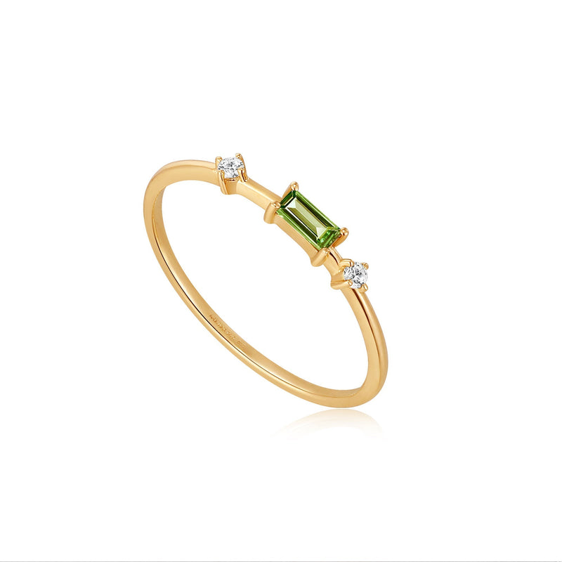Ania Haie 14kt Gold Tourmaline and White Sapphire Ring