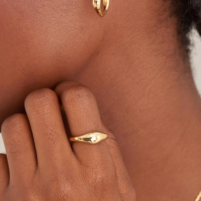 Ania Haie Gold Wave Adjustable Ring