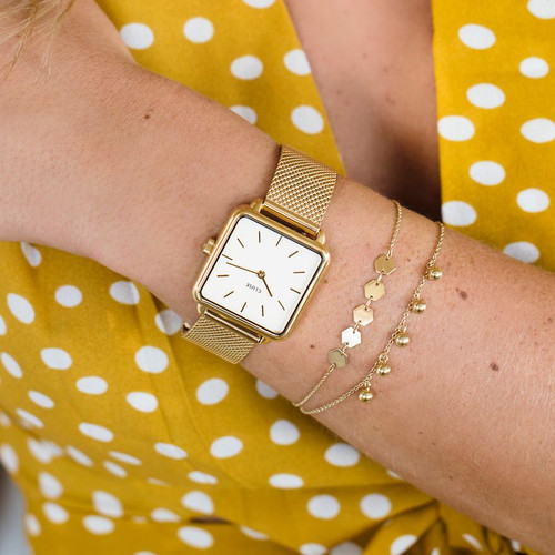 CLUSE La Tetragone Gold Mesh/White CW0101207002