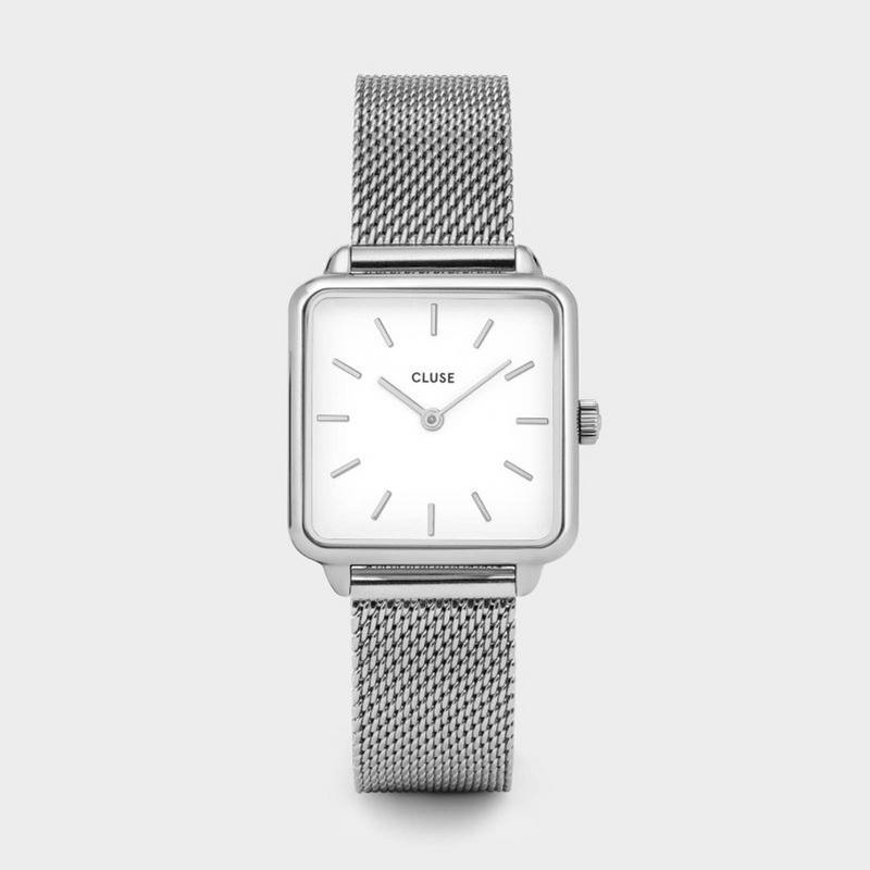 CLUSE La Tetragone Silver Mesh/White CW0101207003