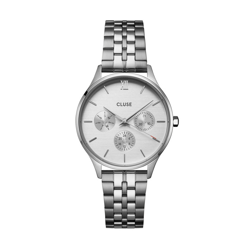 CLUSE Minuit Silver /Silver 34mm Multifunction Dial CW10703