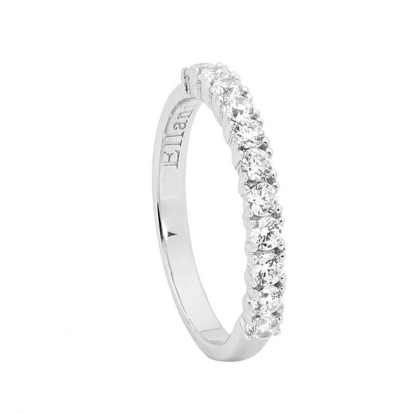 Ellani Sterling Silver CZ Set Ring R469