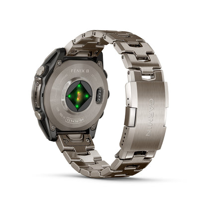 Garmin Fenix 8 – 47 mm, AMOLED Sapphire, Titanium Bracelet 010-02904-41 Additional Silicon Strap Supplied