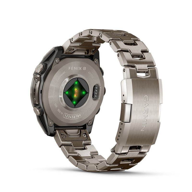 Garmin Fenix 8 – 47 mm, AMOLED Sapphire, Titanium Bracelet 010-02904-41 Additional Silicon Strap Supplied