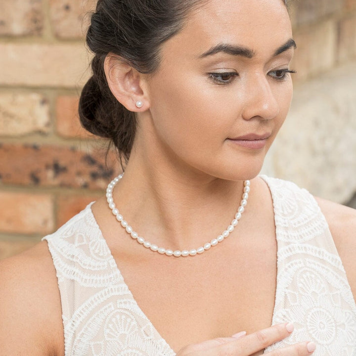 Ikecho Freshwater Pearl Strand 6/6.5MM Sterling Silver Clasp 50CM "The Venus"