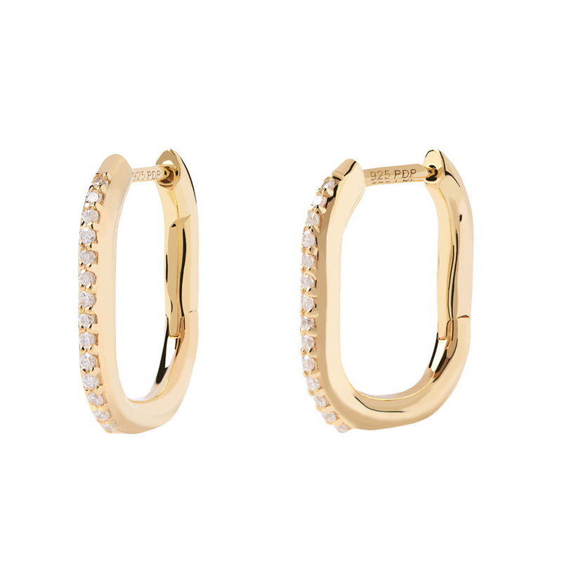 PDPAOLA Evergreen Spike Gold Earrings w 18k Gold Plating & CZ AR01-571-U