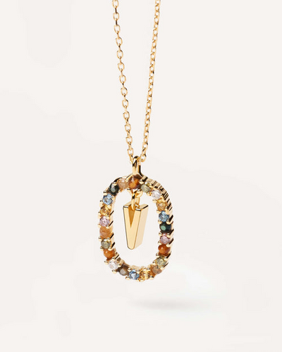 PDPAOLA Letter V Necklace C001-281-U