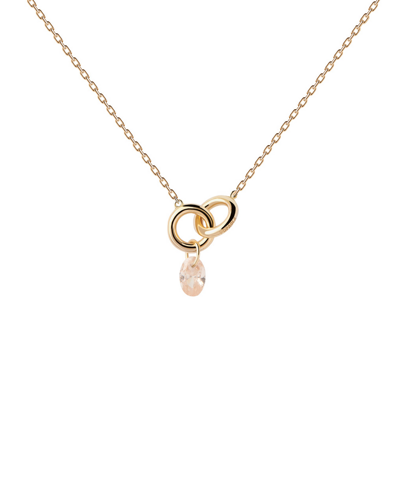 PDPAOLA Peach Lily Necklace w 18k Gold Plating CO01-844-U