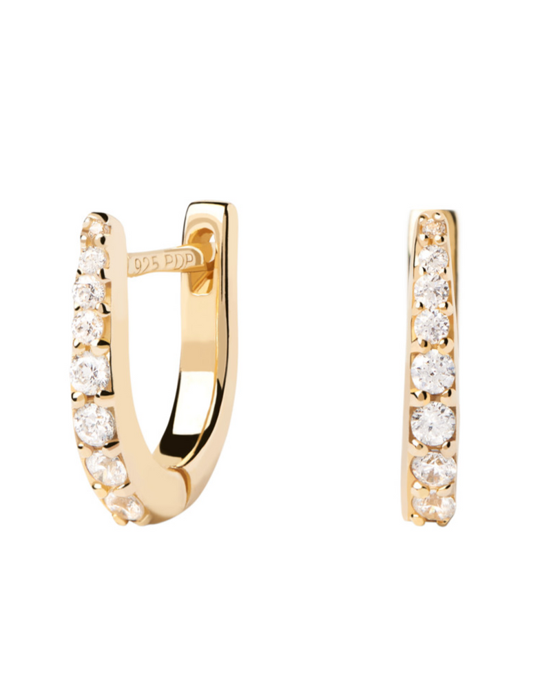 PDPAOLA Stare Gold Earrings w 18k Gold Plating & CZ AR01-807-U