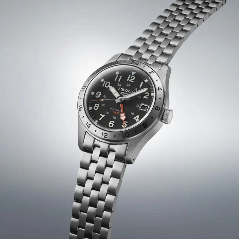 Seiko 5 Sports Stainless Steel GMT Watch SSK023K