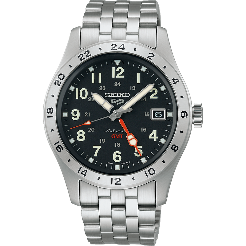 Seiko 5 Sports Stainless Steel GMT Watch SSK023K