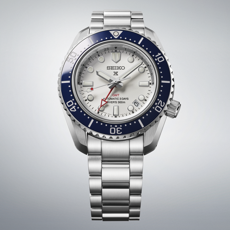 SEIKO Prospex 300M GMT White Dial Automatic Divers Watch SPB519J1