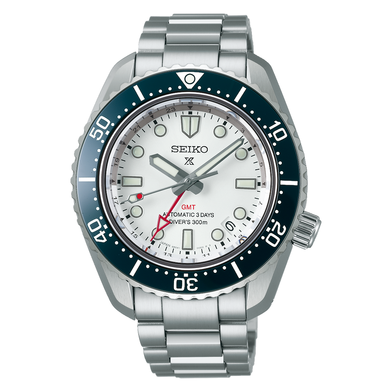 SEIKO Prospex 300M GMT White Dial Automatic Divers Watch SPB519J1
