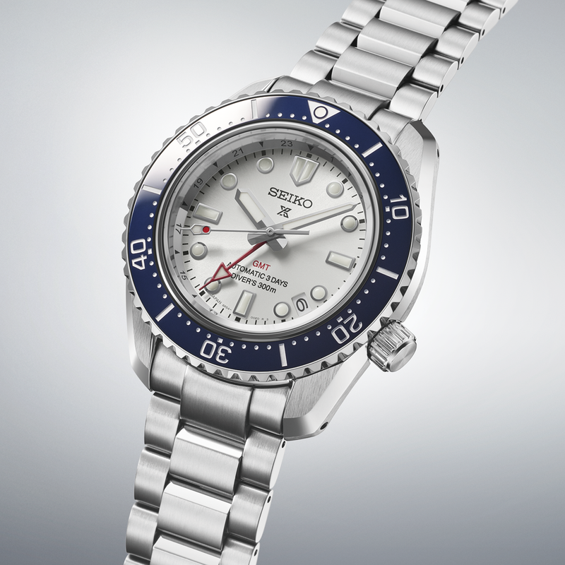 SEIKO Prospex 300M GMT White Dial Automatic Divers Watch SPB519J1