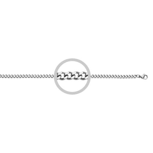 Stainless Steel 4.5mm Wide Curb Link Chain 55CM