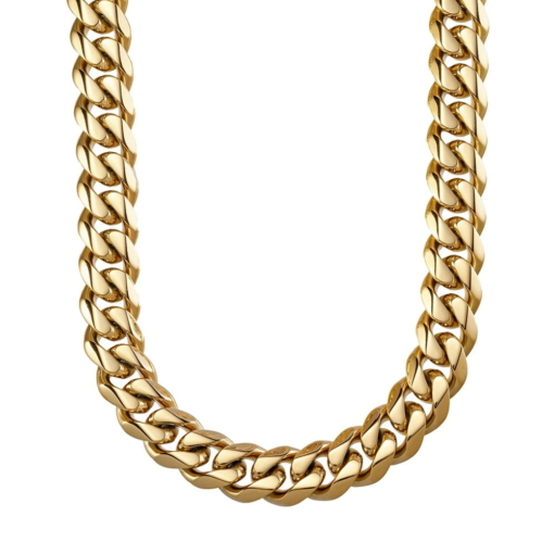 Stainless Steel Gold Plated 16mm Cuban Link Chain 60CM