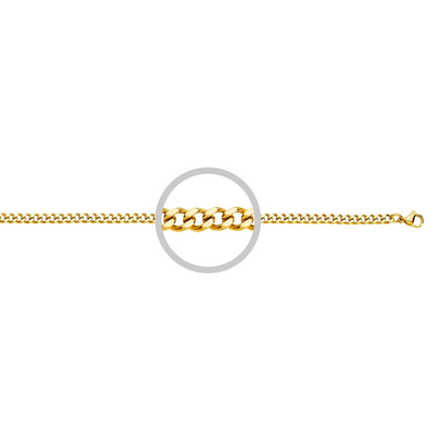 Stainless Steel Gold Plated 4.5mm Curb Link Chain SSCH7G