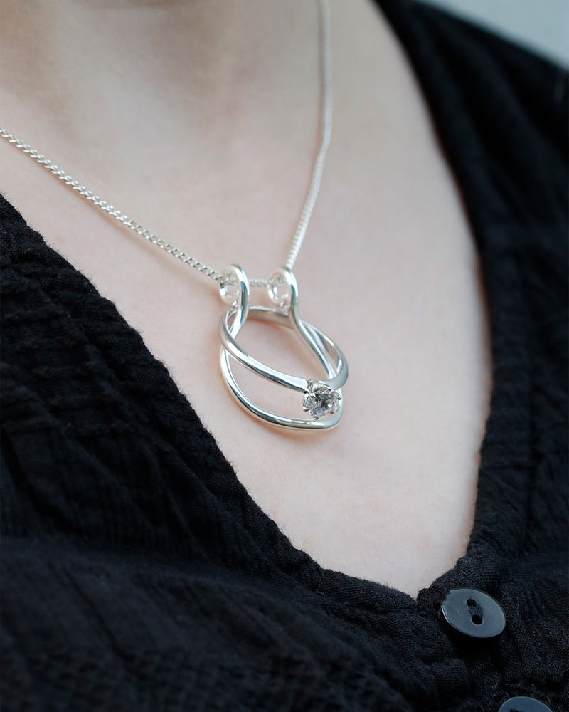 Sterling Silver Ring Holder Pendant PN273CH-STG