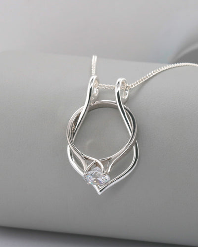 Sterling Silver Ring Holder Pendant PN273CH-STG