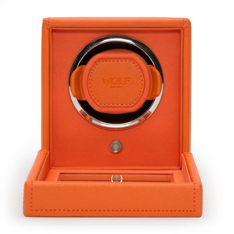 Wolf Cub Watch Winder with Orange Cover