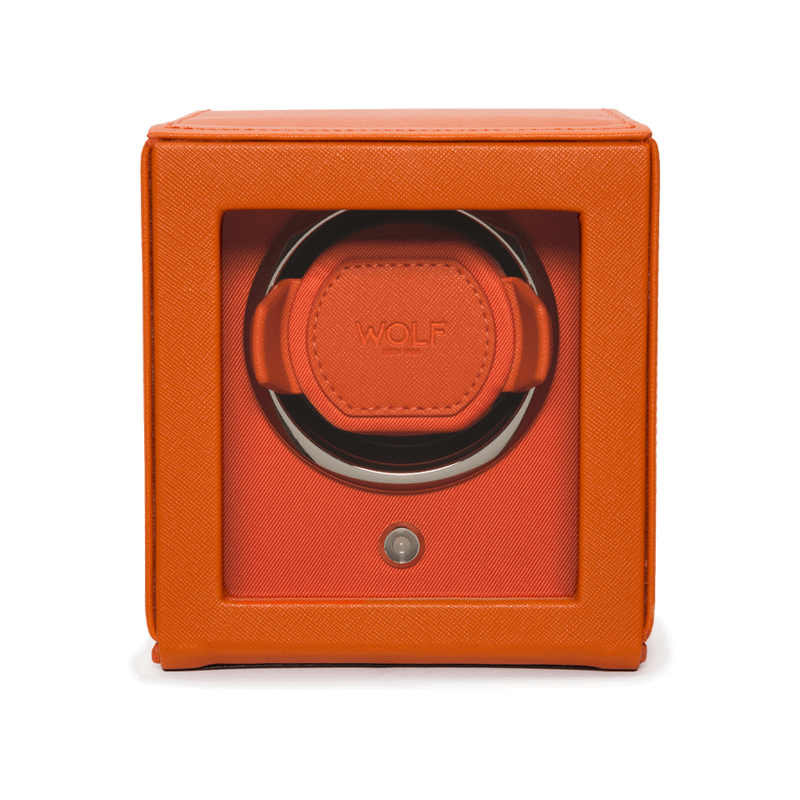 Wolf Cub Watch Winder with Orange Cover