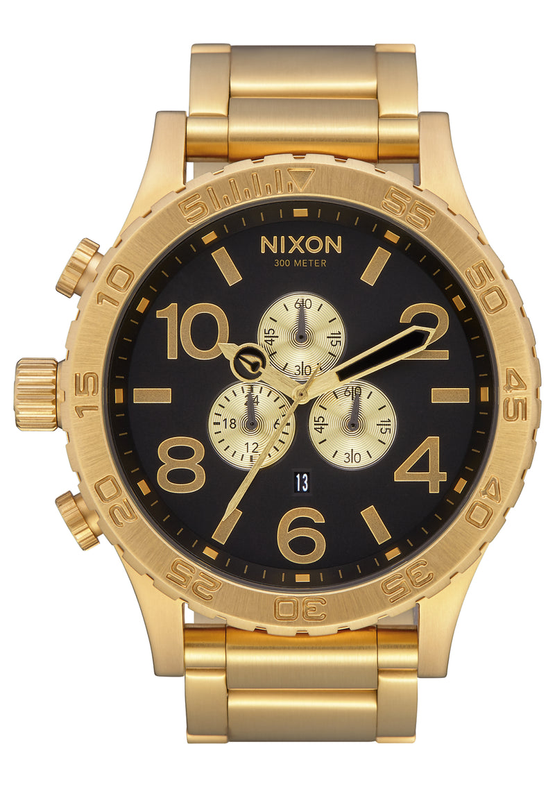 NIXON 51-30 Chrono All Gold / Black Face Gents Watch A083-510-00