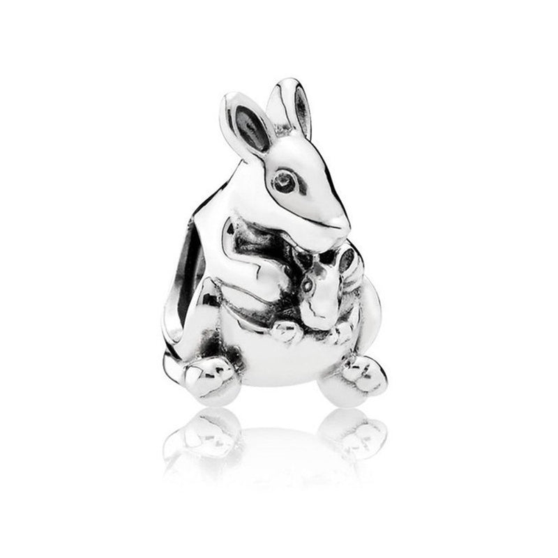 791910 PANDORA Australian Kangaroo & Joey Silver Charm