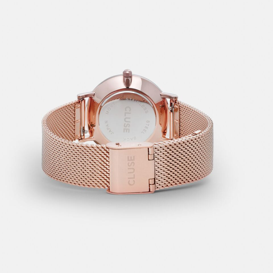 CLUSE Minuit Mesh Rose Gold White 33mm Dia. 150.00