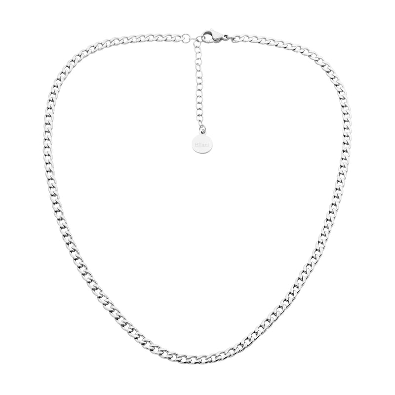 Ellani Stainless Steel Curb Chain Necklace SP129S