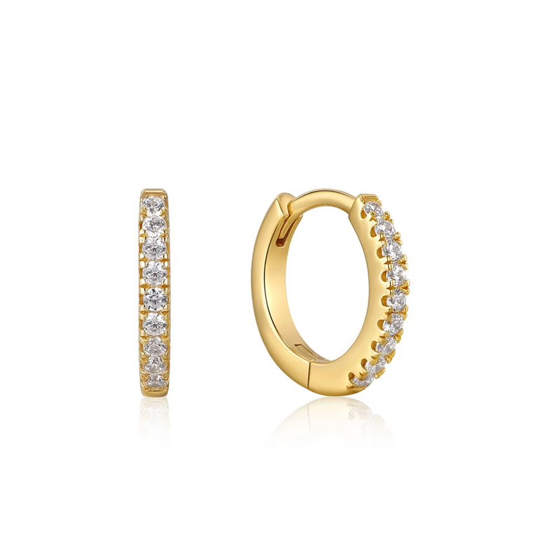 Ania Haie Gold Plated Sparkle Huggie Hoop Earrings E035-17G