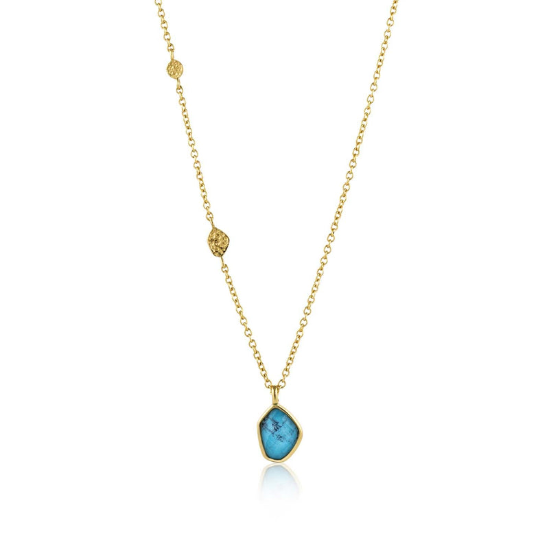 Ania Haie Gold Turquoise Pendant Necklace N014-02G