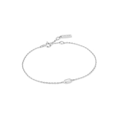 Ania Haie Silver Sparkle Emblem Chain Bracelet B041-02H-W